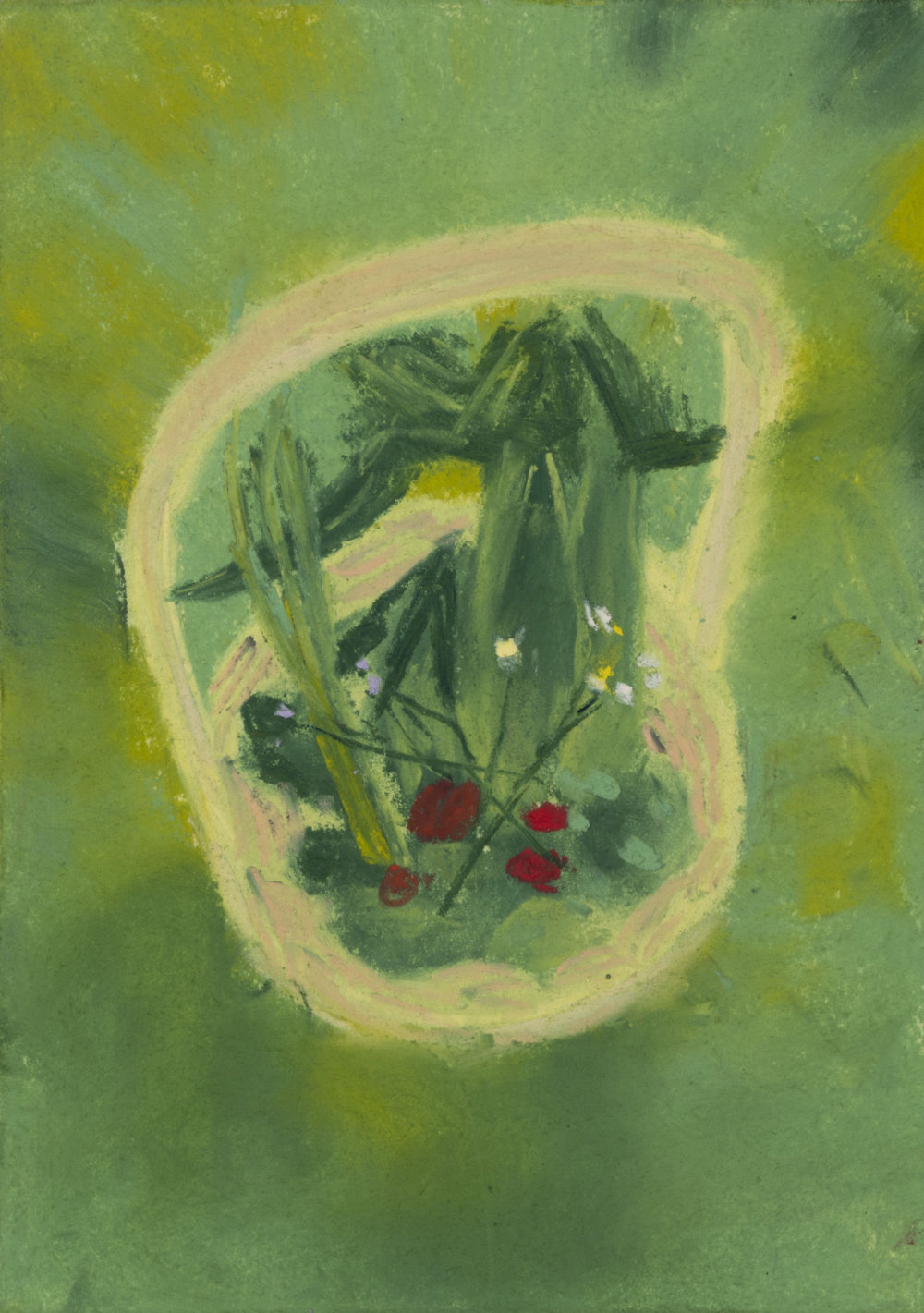 竹籠と野菜