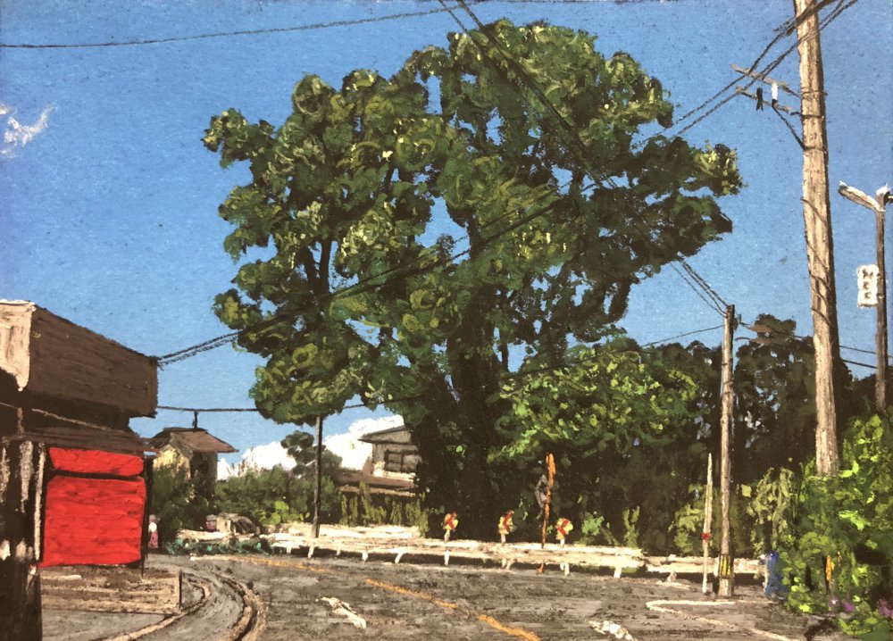 野口の楠 | 坂口恭平パステル画 | 熊本市現代美術館 CAMK