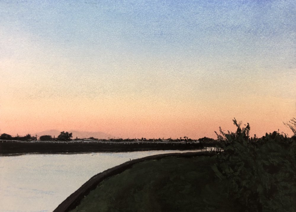 畑の夕方 | 坂口恭平パステル画 | 熊本市現代美術館 CAMK