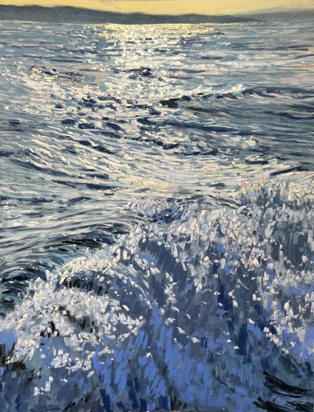 船で湯島へ向かう朝