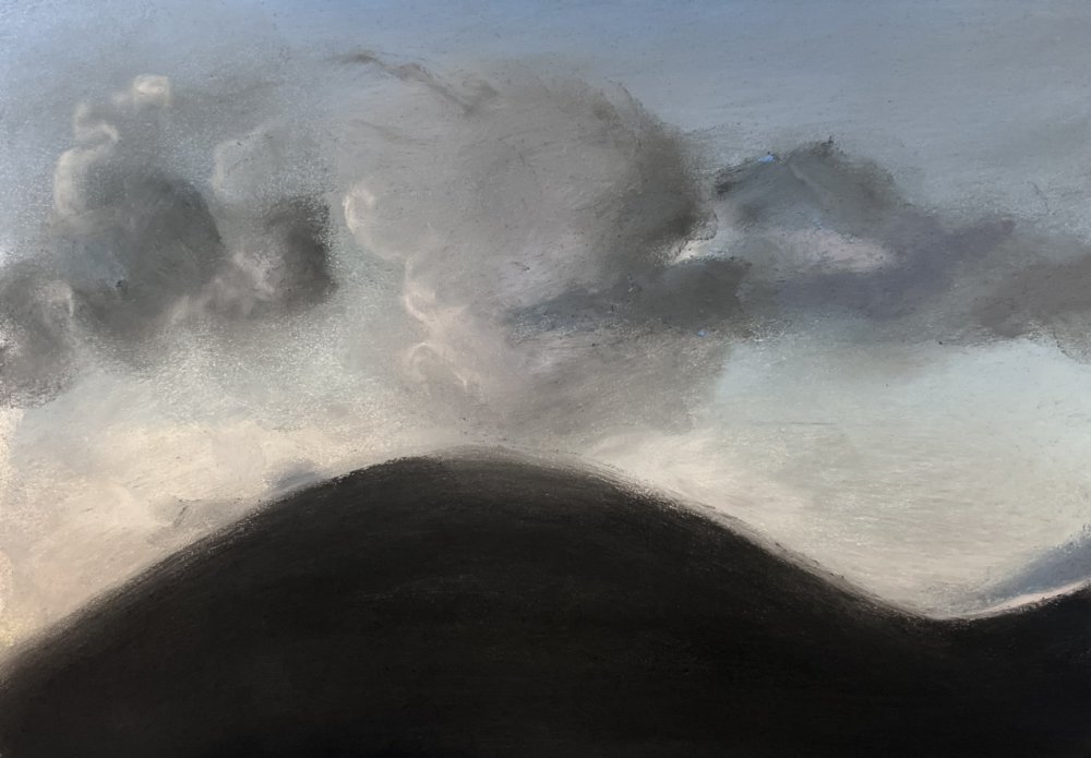夕方の金峰山と雲