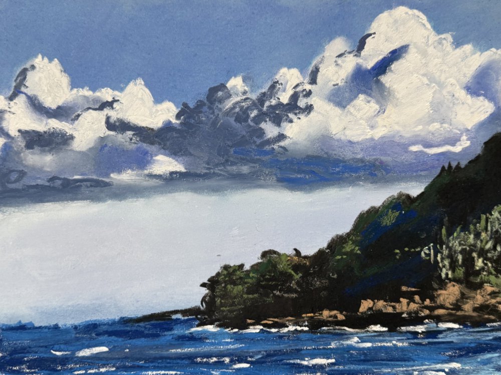 湯島行きのフェリーから見える