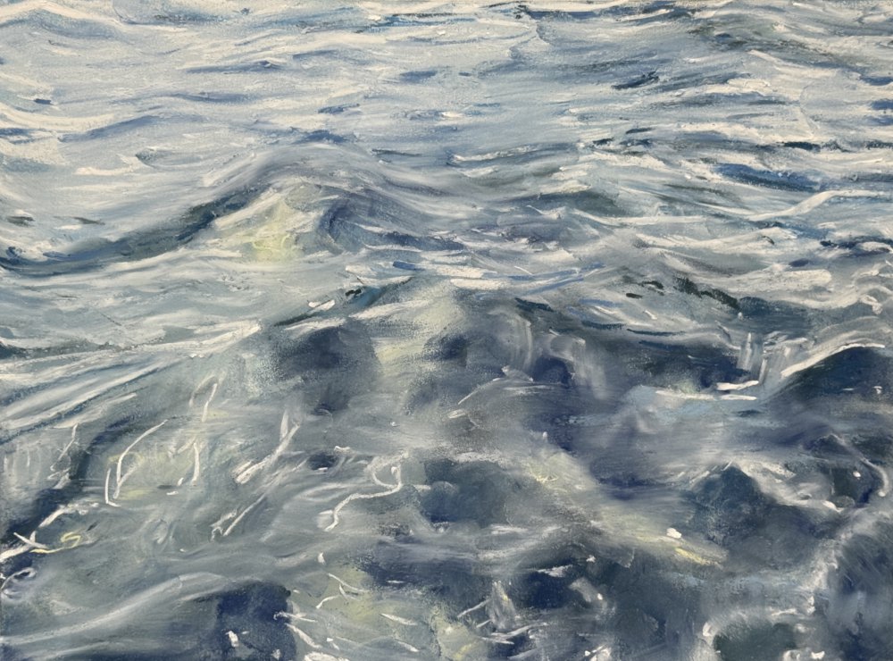 二子島から海に足を入れる